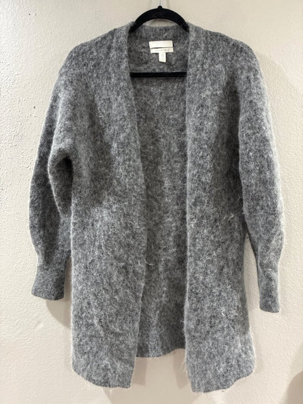 H&M Cardigan womens Wool Alpaca blend size M open-front longline fuzzy